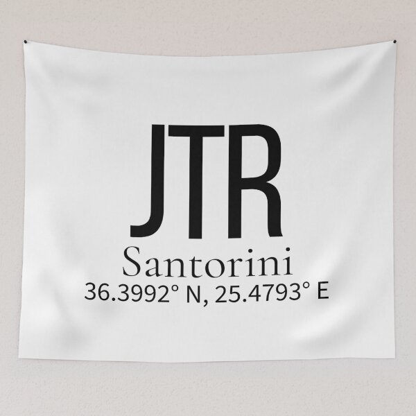 Item preview, JTR Santorini Greece Airport Code Minimalist Travel Sticker - Coordinates Art designed and sold by Sparkledust Creations.