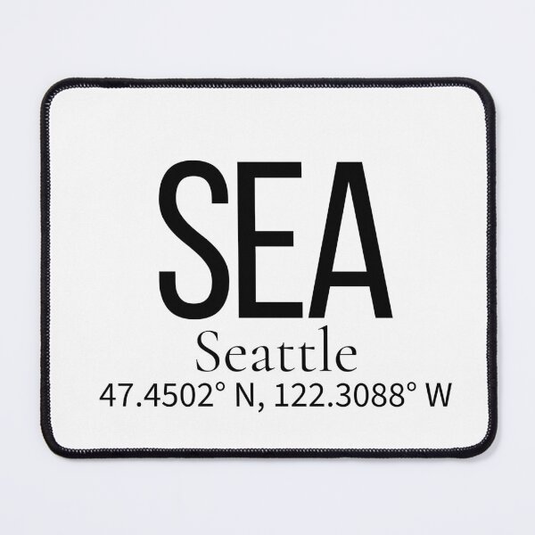 Item preview, SEA Seattle USA Airport Code Minimalist Travel Sticker - Coordinates Art designed and sold by Sparkledust Creations.