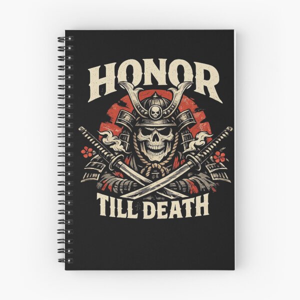 Item preview, Honor Till Death Samurai Skull – Japanese Warrior Skull Design designed and sold by HubCreates.