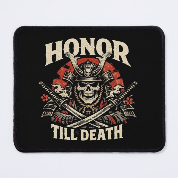 Item preview, Honor Till Death Samurai Skull – Japanese Warrior Skull Design designed and sold by HubCreates.