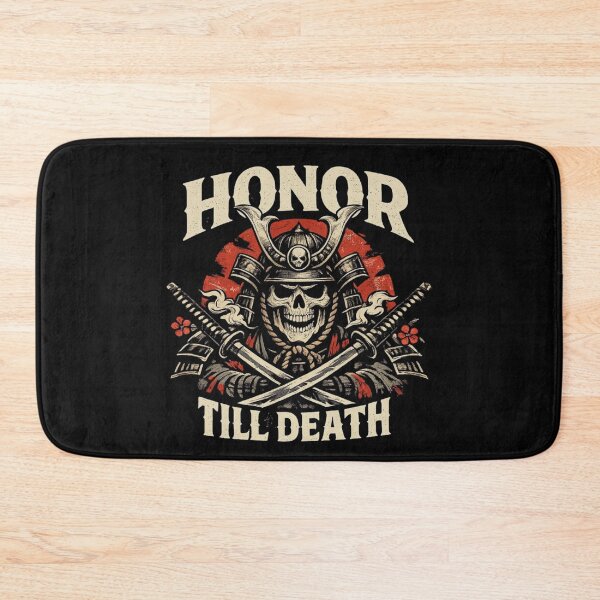 Item preview, Honor Till Death Samurai Skull – Japanese Warrior Skull Design designed and sold by HubCreates.