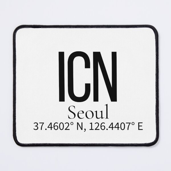 Item preview, ICN Seoul South Korea Airport Code Minimalist Travel Sticker - Coordinates Art designed and sold by Sparkledust Creations.
