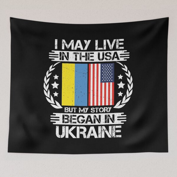 Item preview, I May Live In The USA But My Story Began In Ukraine designed and sold by CosmoKitsch.
