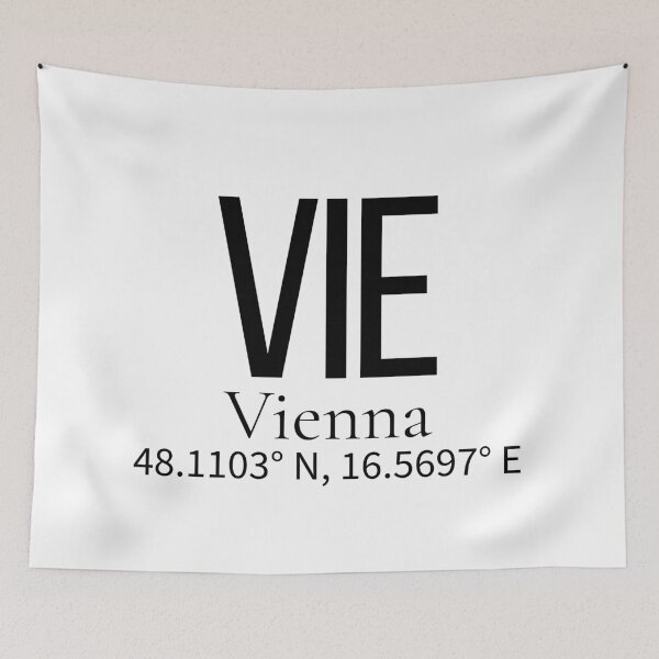 Item preview, VIE Vienna Austria Airport Code Minimalist Travel Sticker - Coordinates Art designed and sold by Sparkledust Creations.