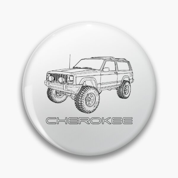 Item preview, Cherokee XJ 2 Door Lifted Overland Line Art Black designed and sold by Off-Road-Zone.