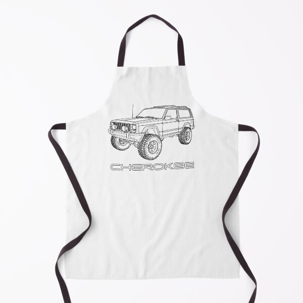 Item preview, Cherokee XJ 2 Door Lifted Overland Line Art Black designed and sold by Off-Road-Zone.