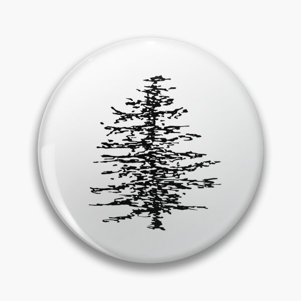 Item preview, Pine Tree, Line Drawing Symmetric Minimalist Aesthetic Natural Design designed and sold by SWSandraWechner.