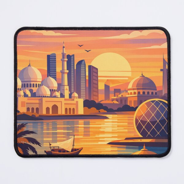 Item preview, Abu Dhabi  - Postcard Illustration  designed and sold by MatthewHeights.
