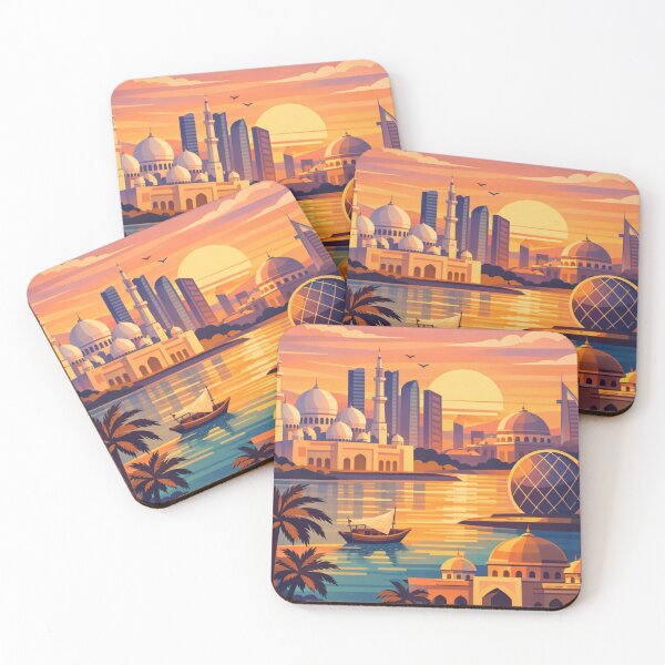 Item preview, Abu Dhabi  - Postcard Illustration  designed and sold by MatthewHeights.