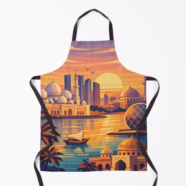 Item preview, Abu Dhabi - Postcard Illustration designed and sold by MatthewHeights.