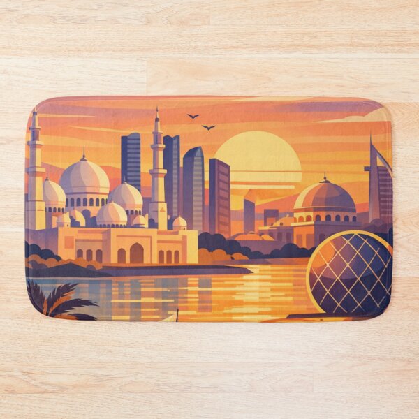 Item preview, Abu Dhabi  - Postcard Illustration  designed and sold by MatthewHeights.