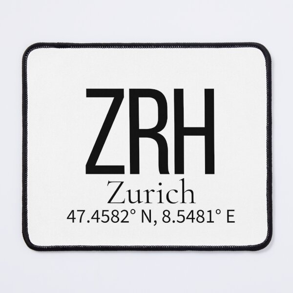 Item preview, ZRH Zurich Switzerland Airport Code Minimalist Travel Sticker - Coordinates Art designed and sold by Sparkledust Creations.