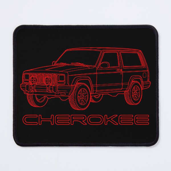 Item preview, Cherokee XJ 2 Door Stock Overland Line Art Red designed and sold by Off-Road-Zone.