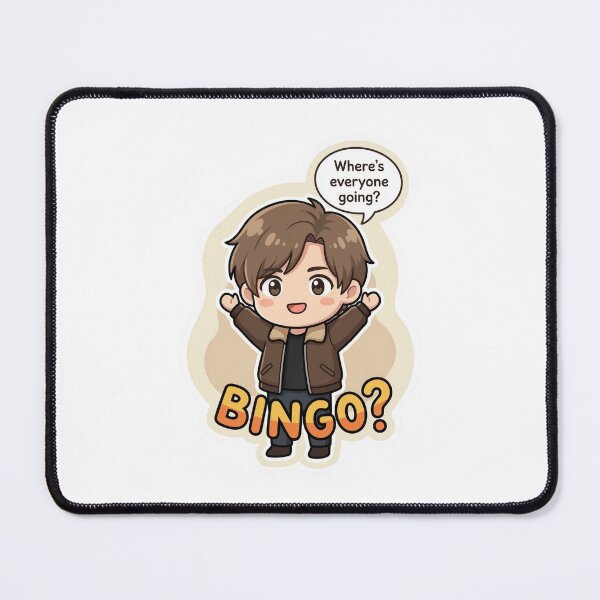 Item preview, Where's Everyone Going Bingo Funny Zombie Hunter Sticker | Horror Game Fan Chibi Sticker Gift designed and sold by EliasMan.