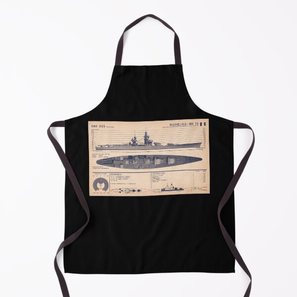 Item preview, French Battleship Richelieu BB-15 WW2 Recognition Diagram designed and sold by MilitaryMart.