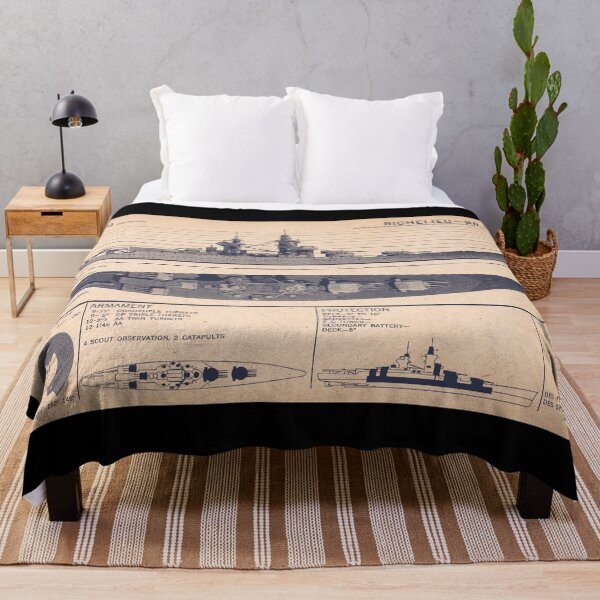Item preview, French Battleship Richelieu BB-15 WW2 Recognition Diagram designed and sold by MilitaryMart.