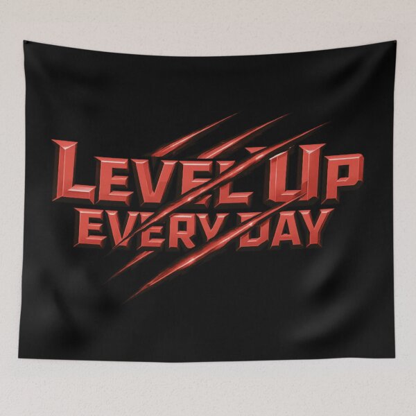 Item preview, Level Up Every Day – Gamer Motivation designed and sold by SidTastic .