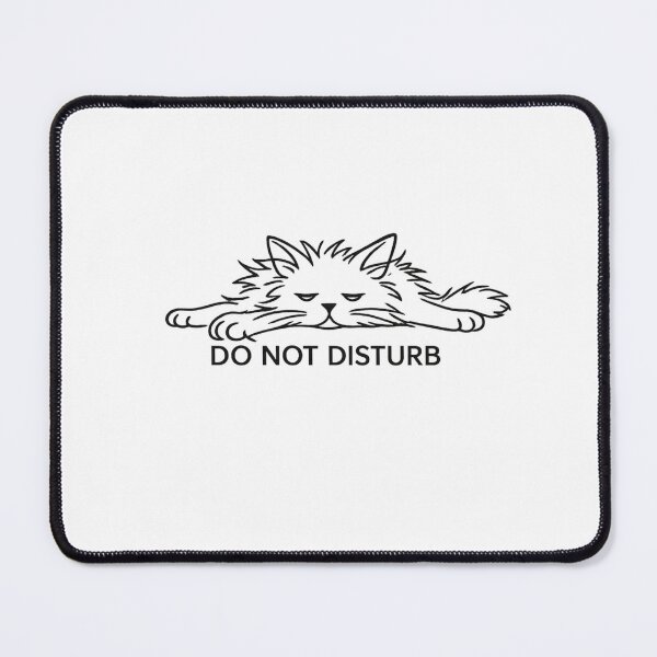 Item preview, Do Not Disturb Cat – Funny Lazy Cat Cartoon Design designed and sold by IrynaLineArt.
