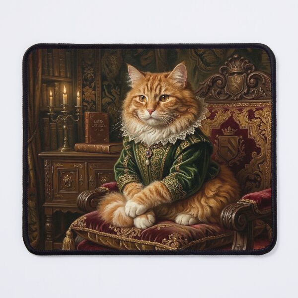 Item preview, Renaissance Orange Cat Noble Portrait designed and sold by Tamer ⭐⭐⭐⭐⭐.