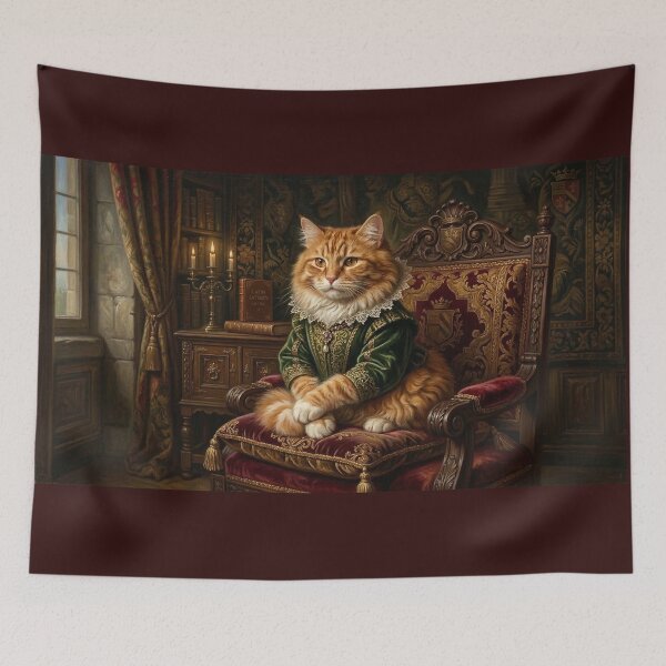 Item preview, Renaissance Orange Cat Noble Portrait designed and sold by Tamer ⭐⭐⭐⭐⭐.