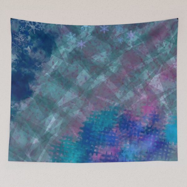 Item preview, Abstract Winter Mosaic with Snowflakes designed and sold by BounoWorld.
