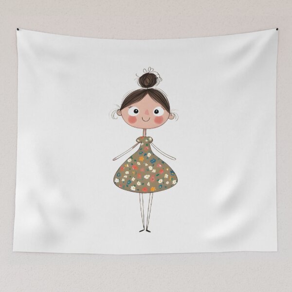Item preview, Sweet Little Girl designed and sold by Retro Whimsy.