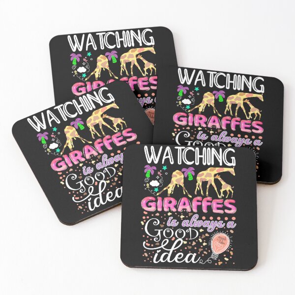 Item preview, Watching Giraffes is always a good idea colorful giraffe painting designed and sold by Pikkalo.