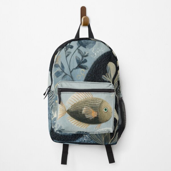 Item preview, Black cat with fish in water scene designed and sold by anytka.