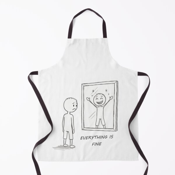 Item preview, Everything Is Fine – Minimalist Existential Illustration designed and sold by basakarmagan.