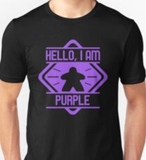 Hello I am Purple Meeple Board Games Addict Unisex T-Shirt