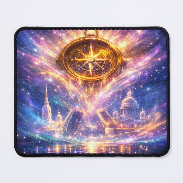 Item preview, St Petersburg Cosmic Compass Skyline – Magical Russia Travel Art designed and sold by TriarArt.