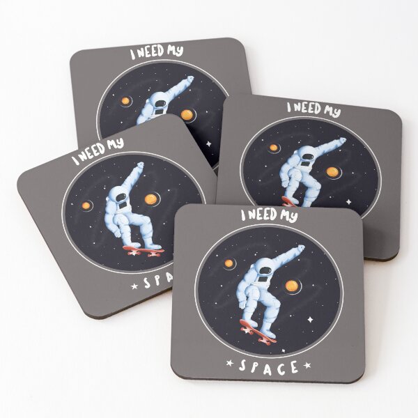 Item preview, I Need My Space Design | Astronaut skateboarding in space | Fun Space Design designed and sold by swdesigns714.