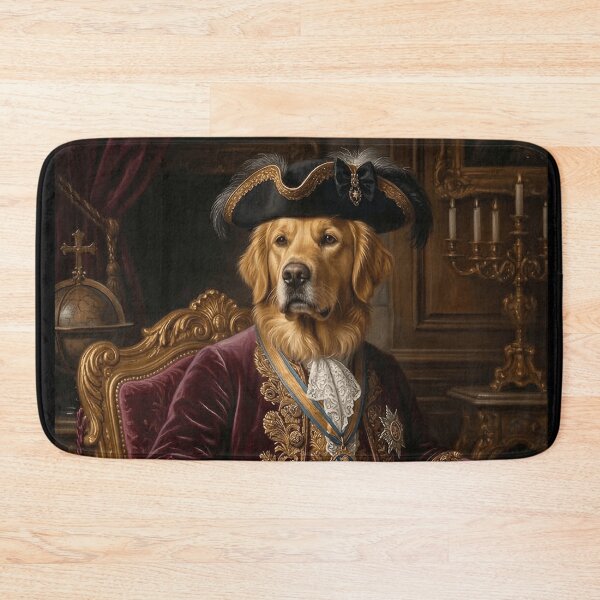 Item preview, Majestic Golden Retriever Royal Portrait Oil Painting designed and sold by Tamer ⭐⭐⭐⭐⭐.