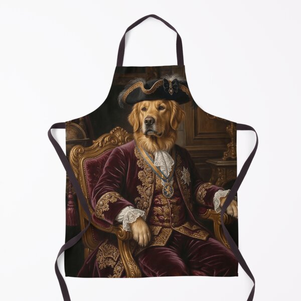 Item preview, Majestic Golden Retriever Royal Portrait Oil Painting designed and sold by Tamer ⭐⭐⭐⭐⭐.