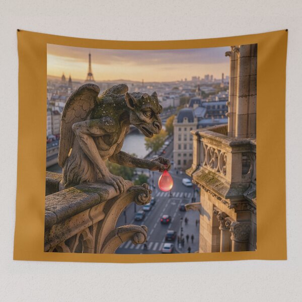 Item preview, Notre Dame Gargoyle Gives Parisians Below the Business designed and sold by Tridentulus.