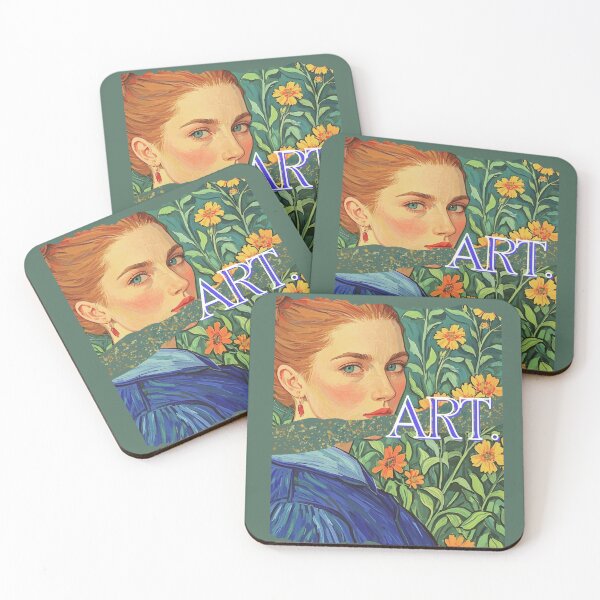 Item preview, Contemporary portrait collage with sunflowers designed and sold by AOCollections.