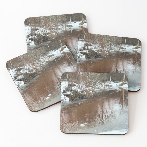 Item preview, winding forest river emerged from under the ice designed and sold by mrivserg.