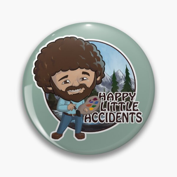 Artikelvorschau, Bob Ross, Fröhliche kleine Unfälle entworfen und verkauft von Powers Art.