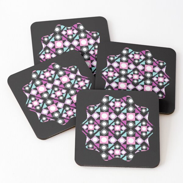 Item preview, Modern Geometric Star Mosaic - Pink and Teal Abstract Pattern designed and sold by SolutionsArt.