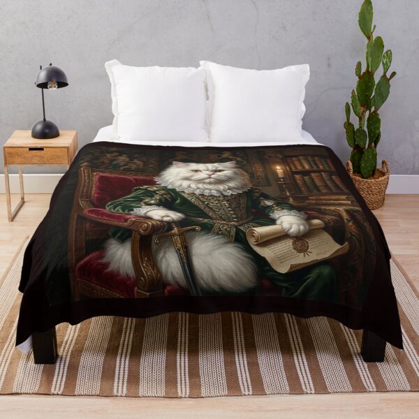 Item preview, White Persian Cat Renaissance Noble Portrait designed and sold by Tamer ⭐⭐⭐⭐⭐.