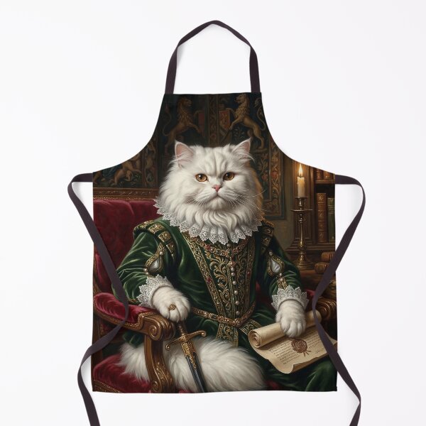 Item preview, White Persian Cat Renaissance Noble Portrait designed and sold by Tamer ⭐⭐⭐⭐⭐.