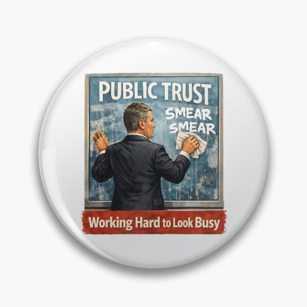 Item preview, Political Satire Poster Public Trust Smear Campaign Humour. designed and sold by The-T-In-Retro.