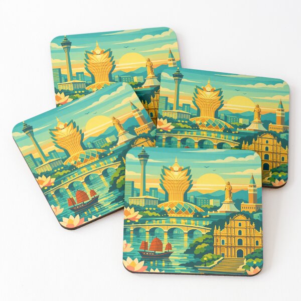 Item preview, Macau - Postcard Illustration  designed and sold by MatthewHeights.