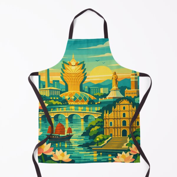 Item preview, Macau - Postcard Illustration designed and sold by MatthewHeights.