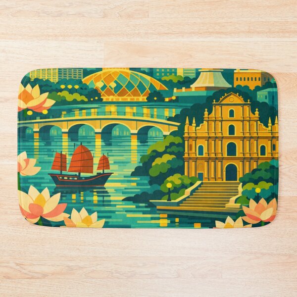 Item preview, Macau - Postcard Illustration  designed and sold by MatthewHeights.