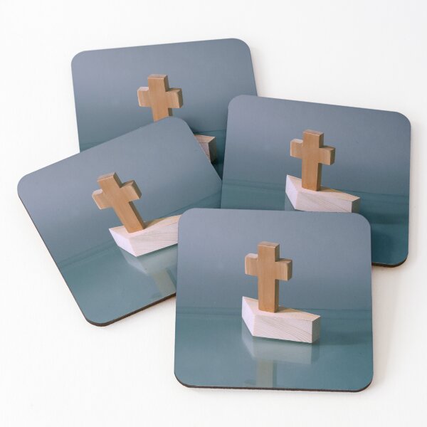 Item preview, Simple wooden cross on a stand designed and sold by mrivserg.