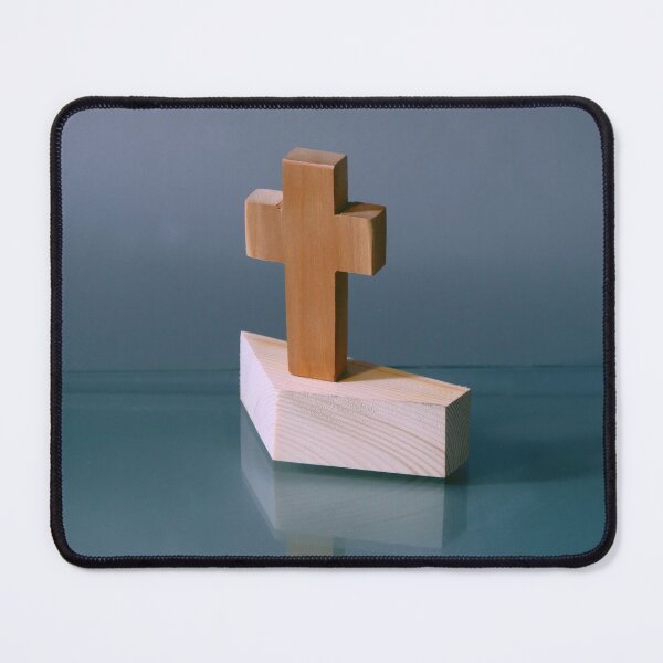 Item preview, Simple wooden cross on a stand designed and sold by mrivserg.