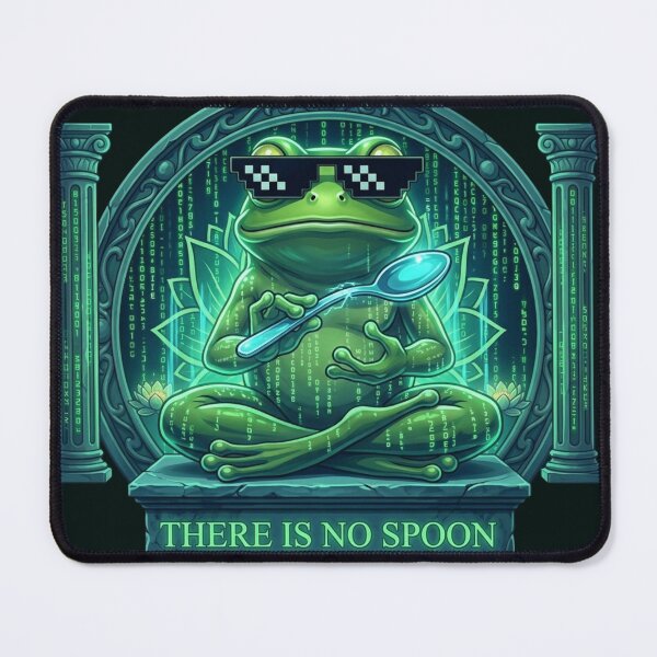 Item preview, Stoic Matrix Frog - There Is No Spoon (Web3 Degen Flow) designed and sold by FrogAndFlow.