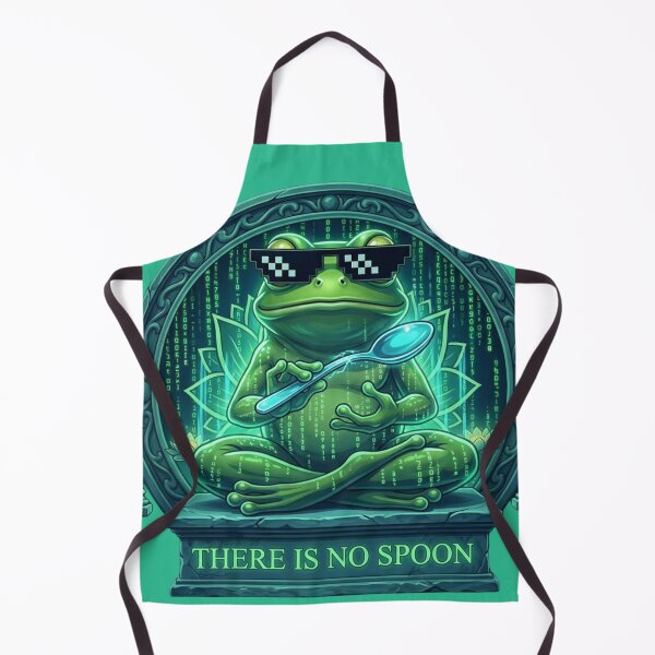 Item preview, Stoic Matrix Frog - There Is No Spoon (Web3 Degen Flow) designed and sold by FrogAndFlow.