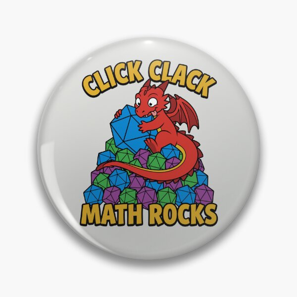 Item preview, Click Clack Math Rocks - Funny RPG Dragon designed and sold by DigitalGlade.